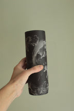 Black cylinder vase