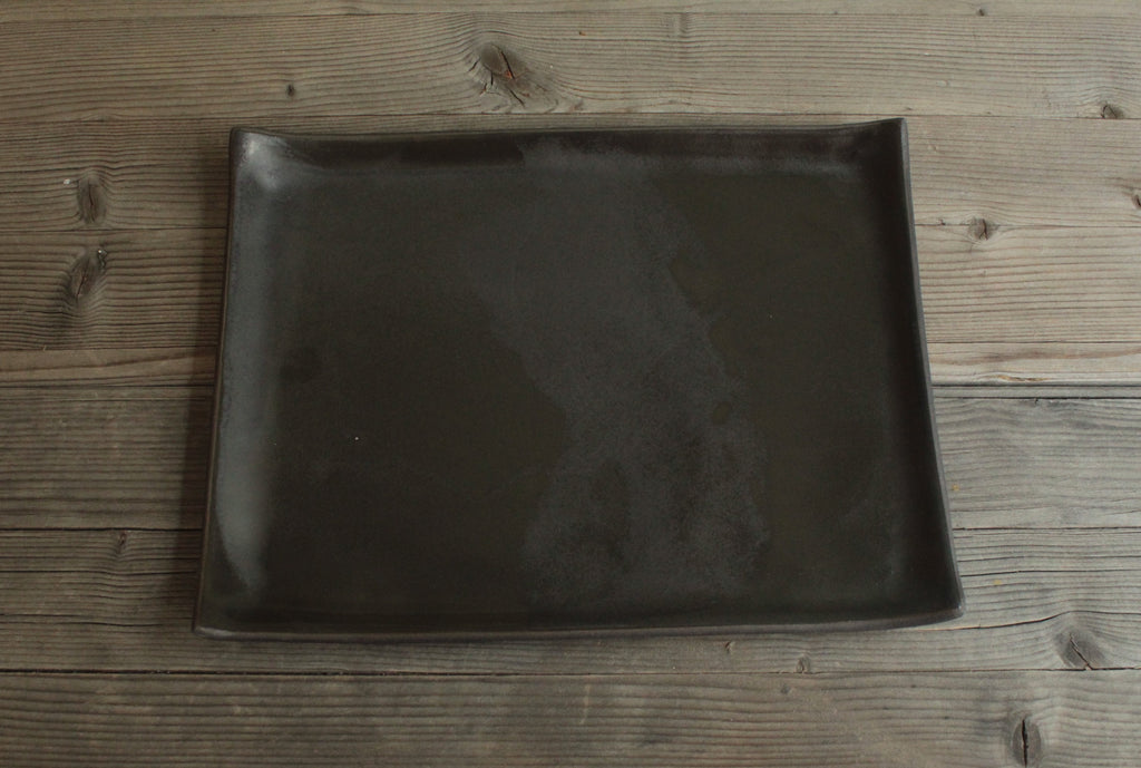 Rectangular serving platter - black