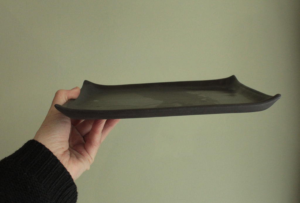 Rectangular serving platter - black