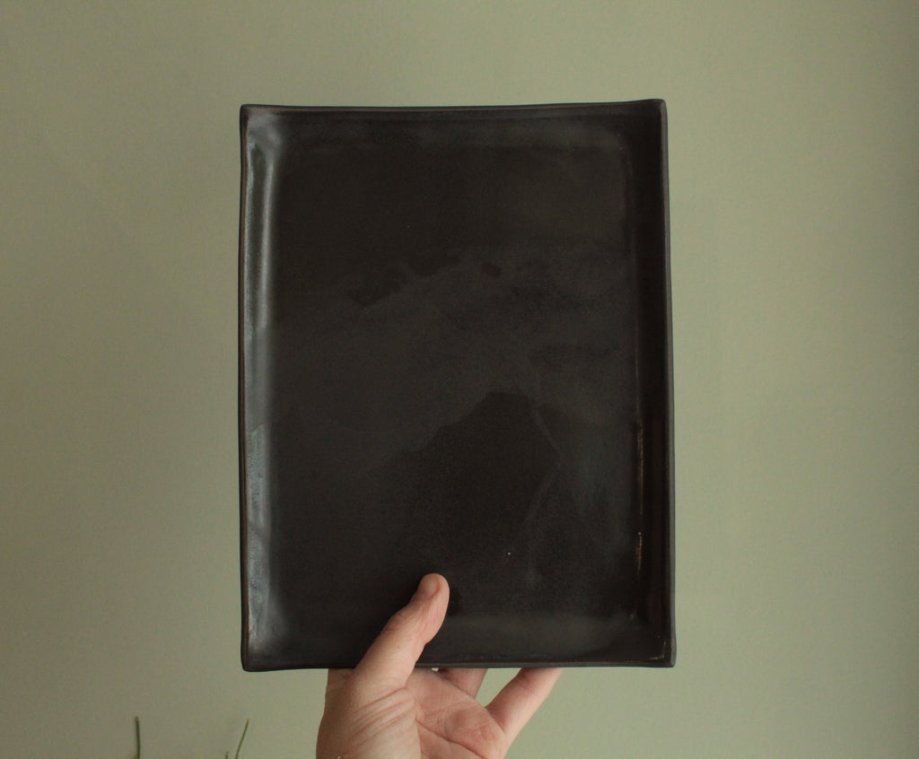 Rectangular serving platter - black