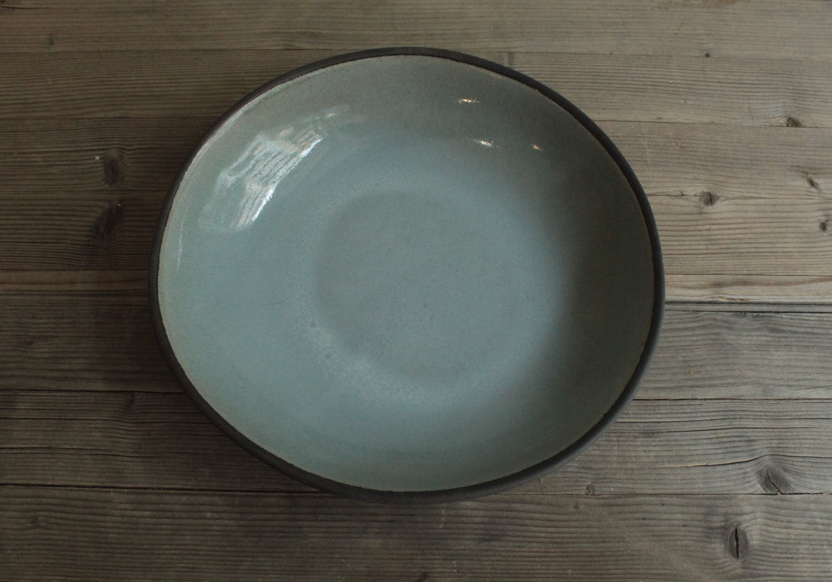 Black and sage pasta plate