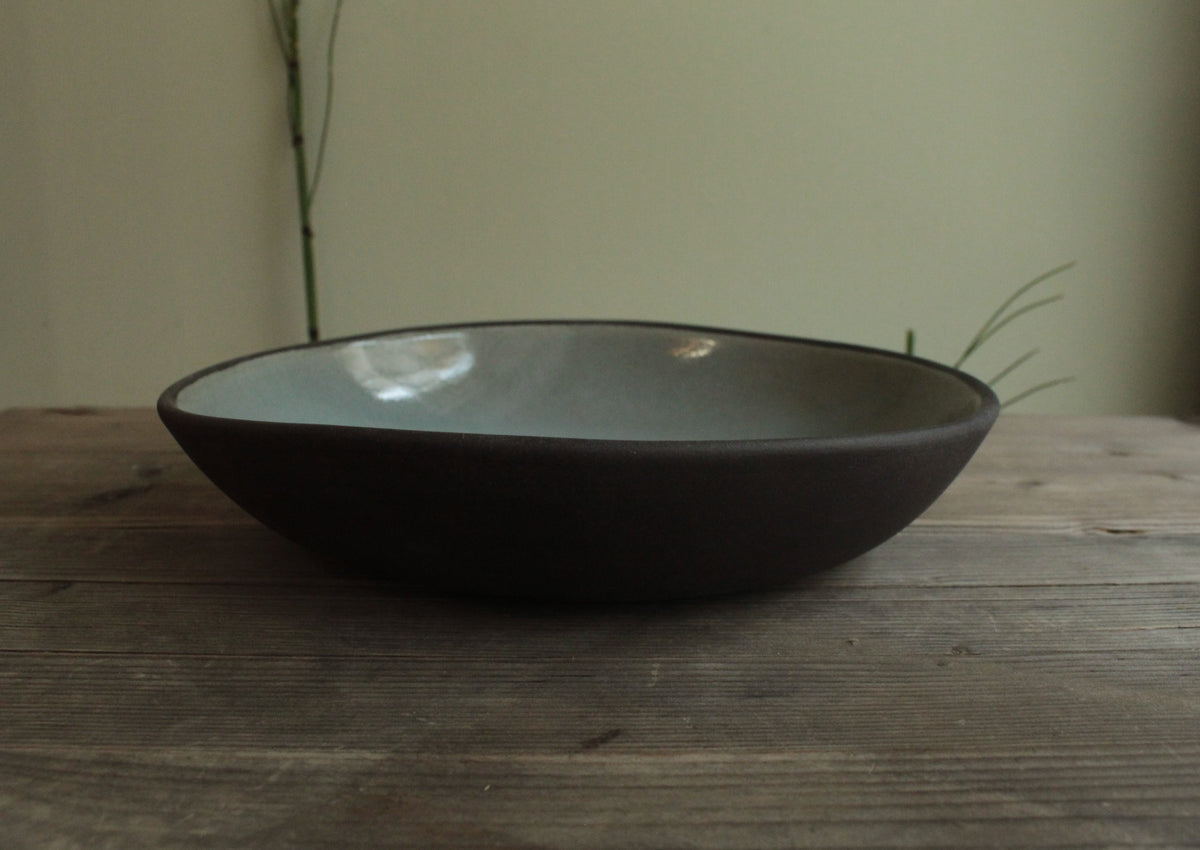 Black and sage pasta plate