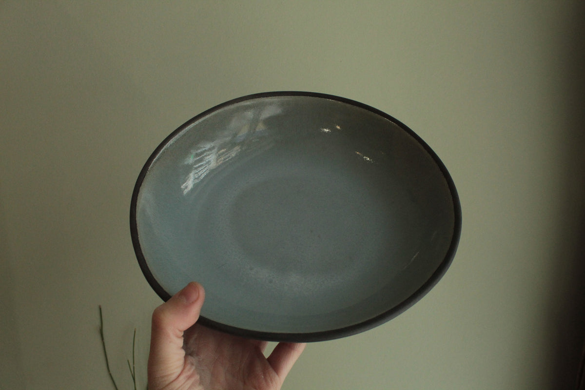 Black and sage pasta plate