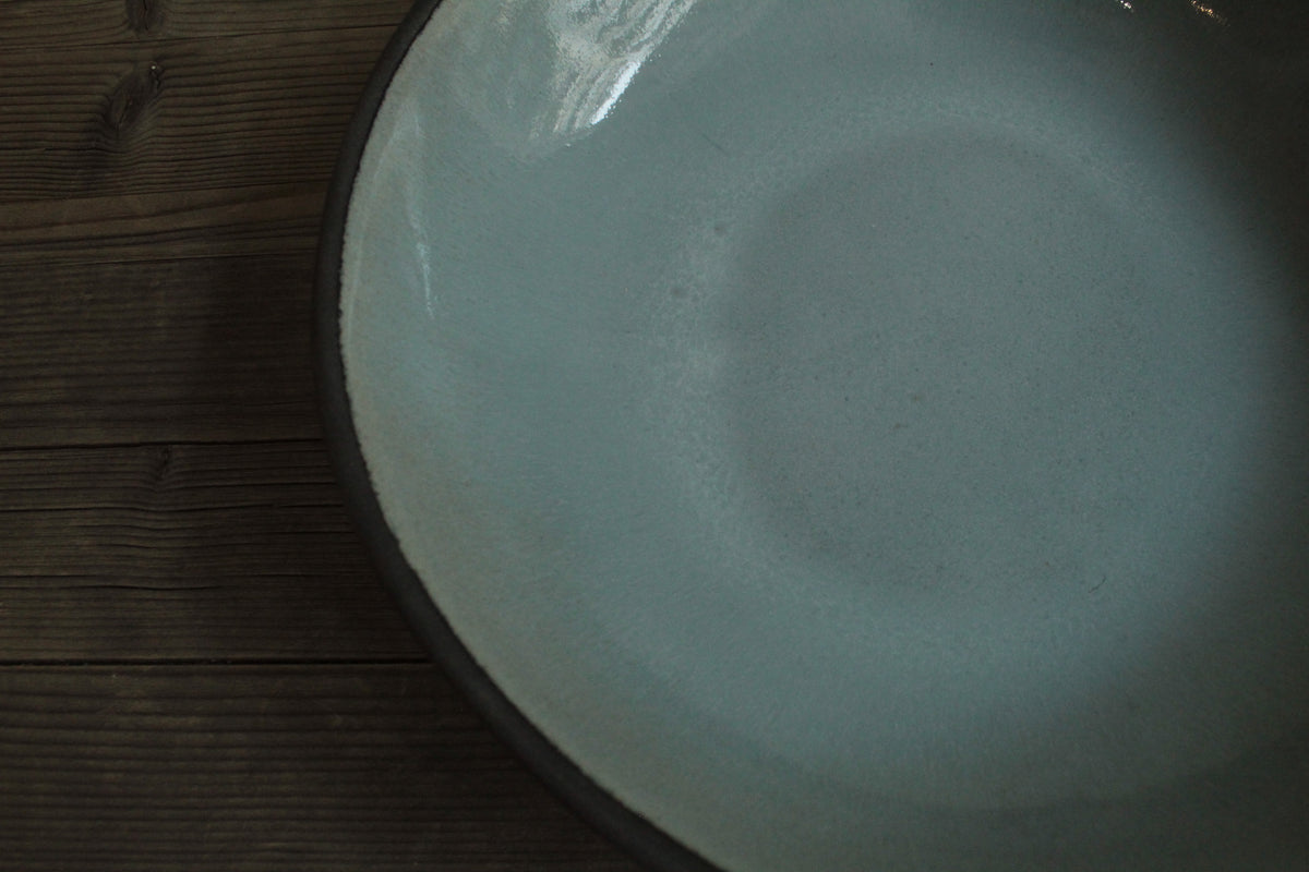 Black and sage pasta plate