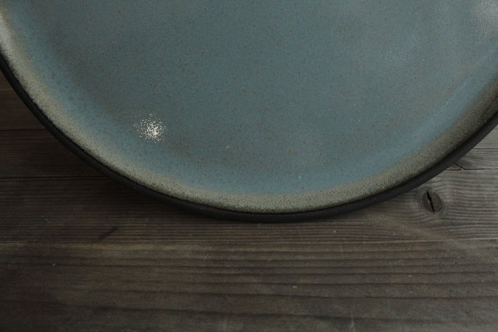Black and sage dinner plate