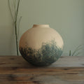 Blue design round vase