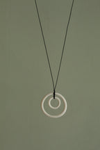 White hoops porcelain necklace