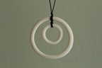 White hoops porcelain necklace