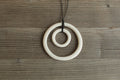 White hoops porcelain necklace