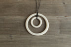 White hoops porcelain necklace