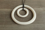 White hoops porcelain necklace