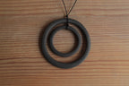 Black hoops porcelain necklace