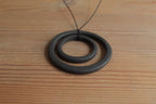 Black hoops porcelain necklace