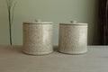 White speckled cookie jar