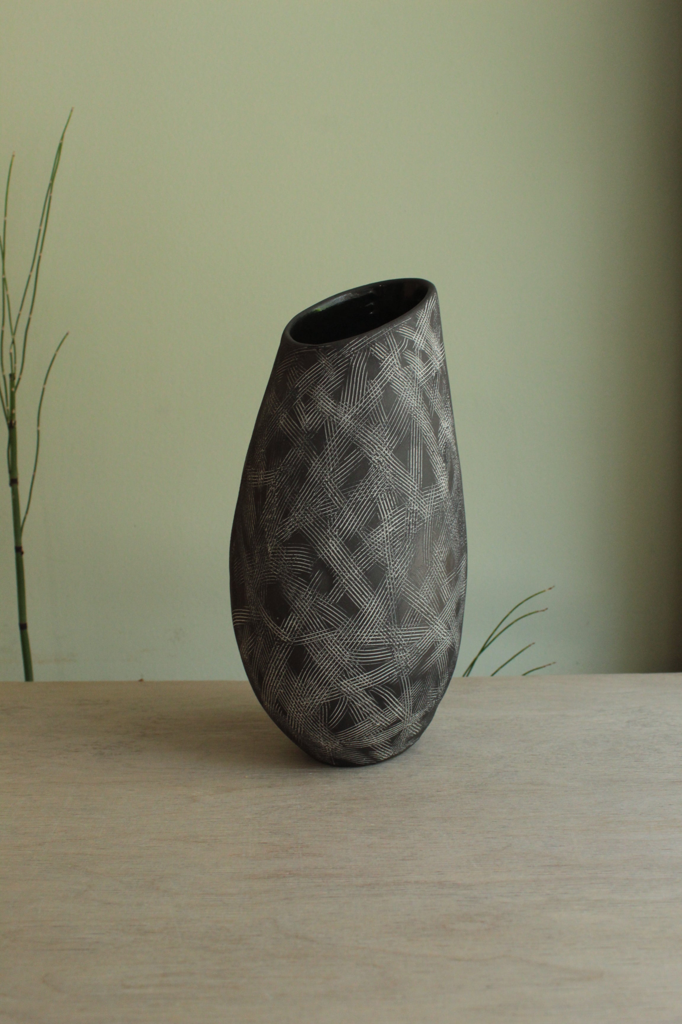 Black and white vase