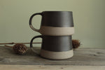 Load image into Gallery viewer, 250ml Short mug - black on grey
