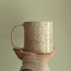 400ml White speckled mug