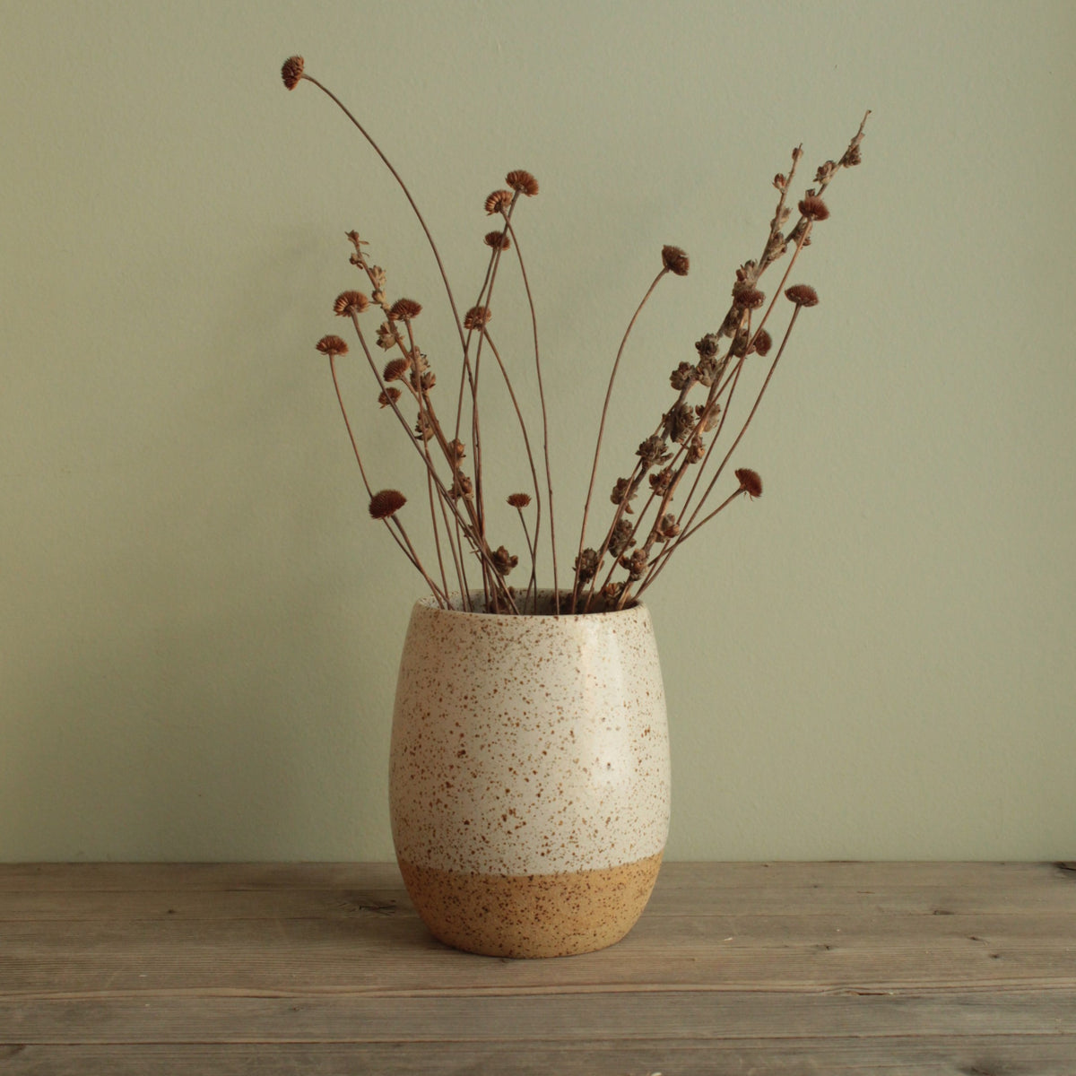 White speckled vase - small