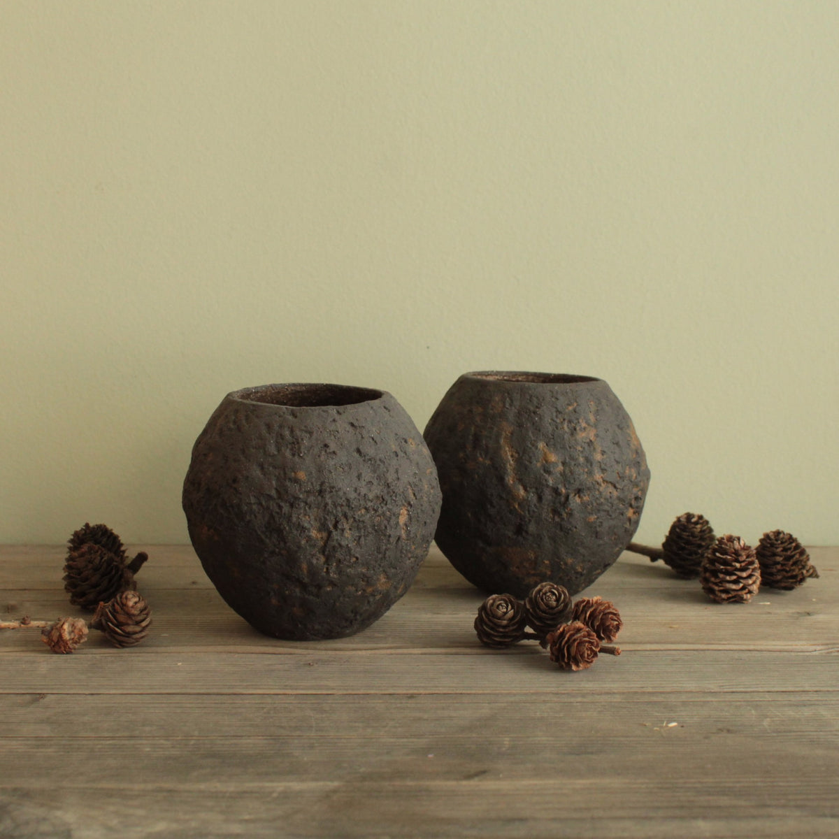 Small black vase