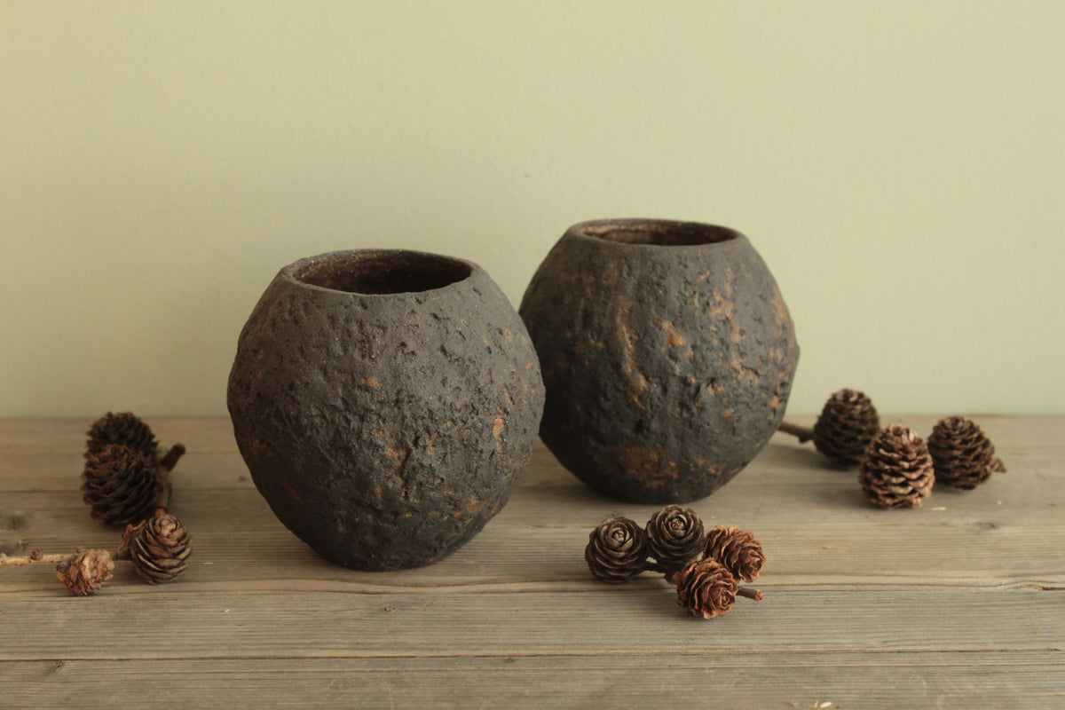 Small black vase