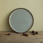 Black and sage dinner plate
