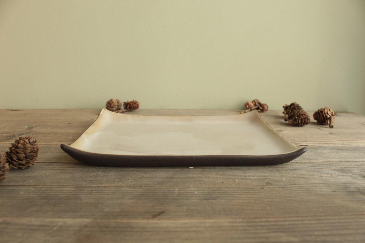 Rectangular serving platter - cream white