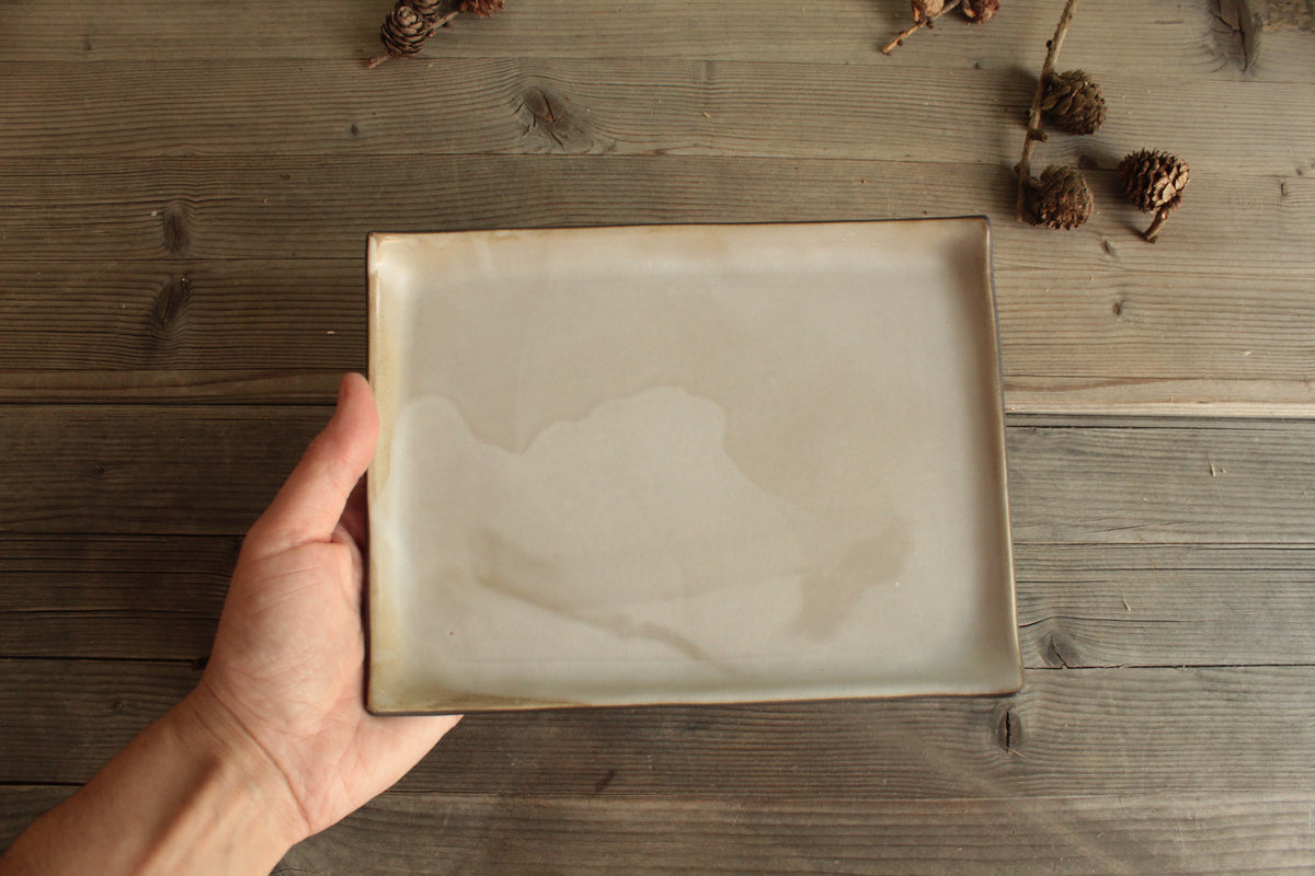 Rectangular serving platter - cream white
