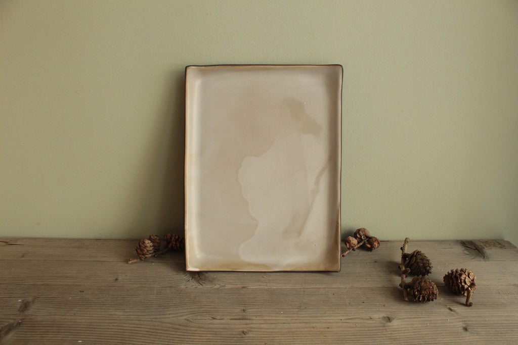 Rectangular serving platter - cream white
