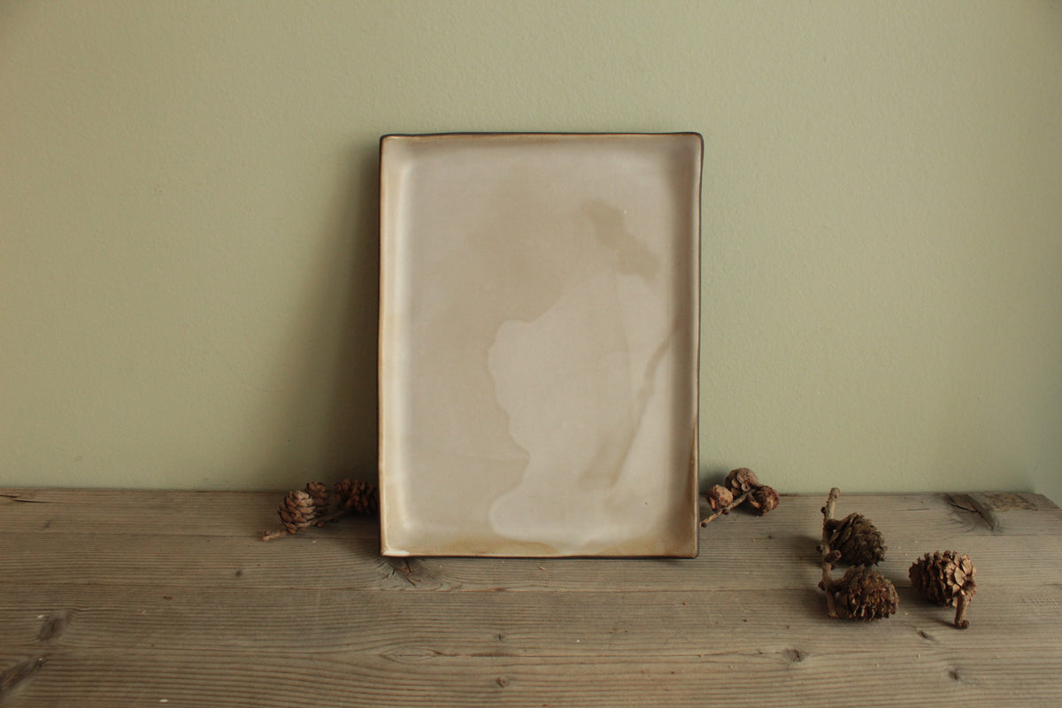 Rectangular serving platter - cream white
