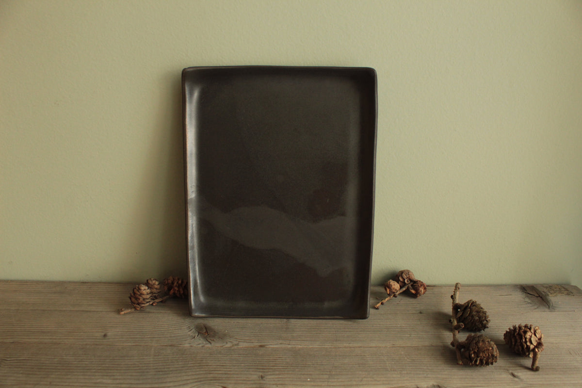 Rectangular serving platter - black