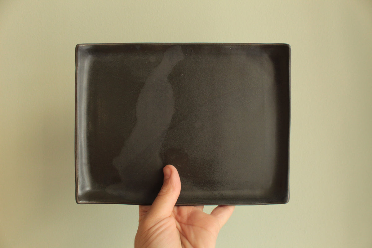 Rectangular serving platter - black