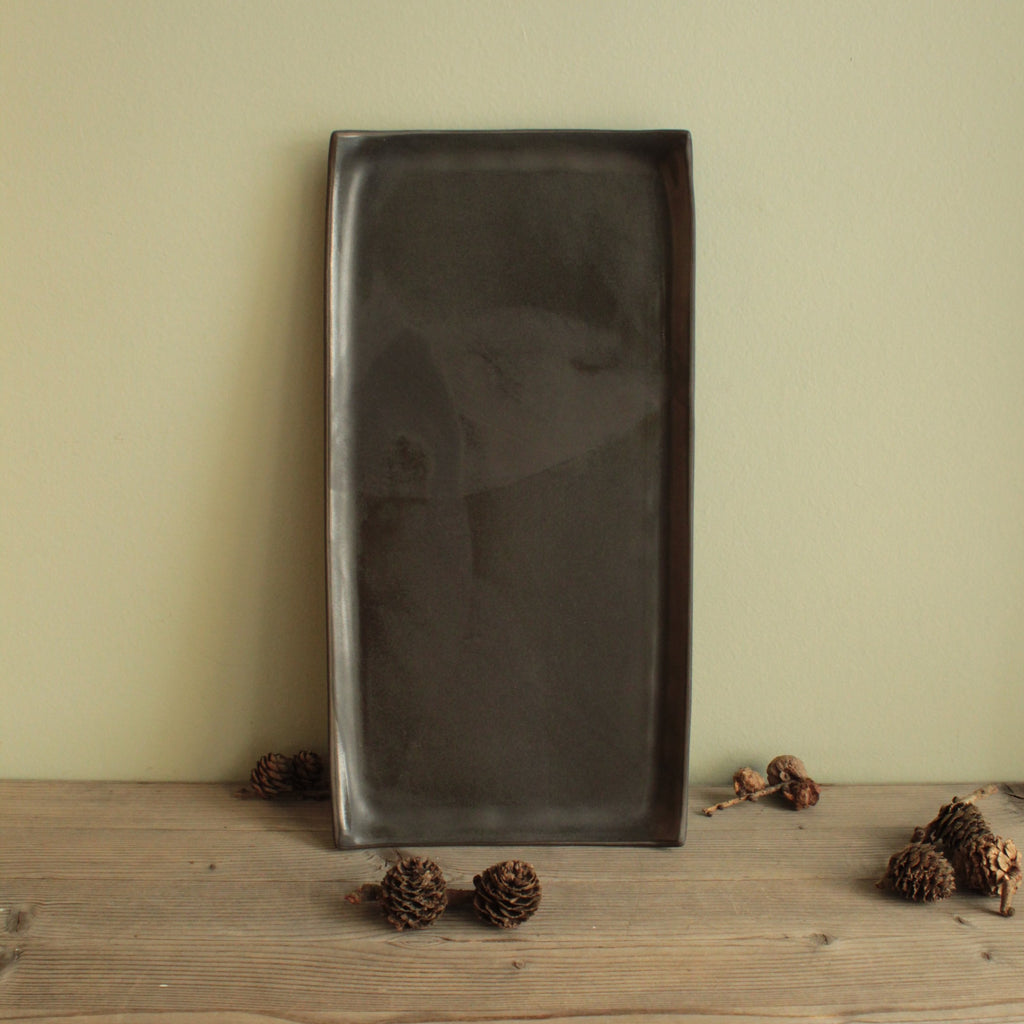 Rectangular serving platter - black