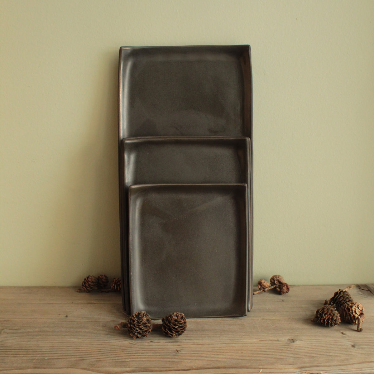 Rectangular serving platter - black