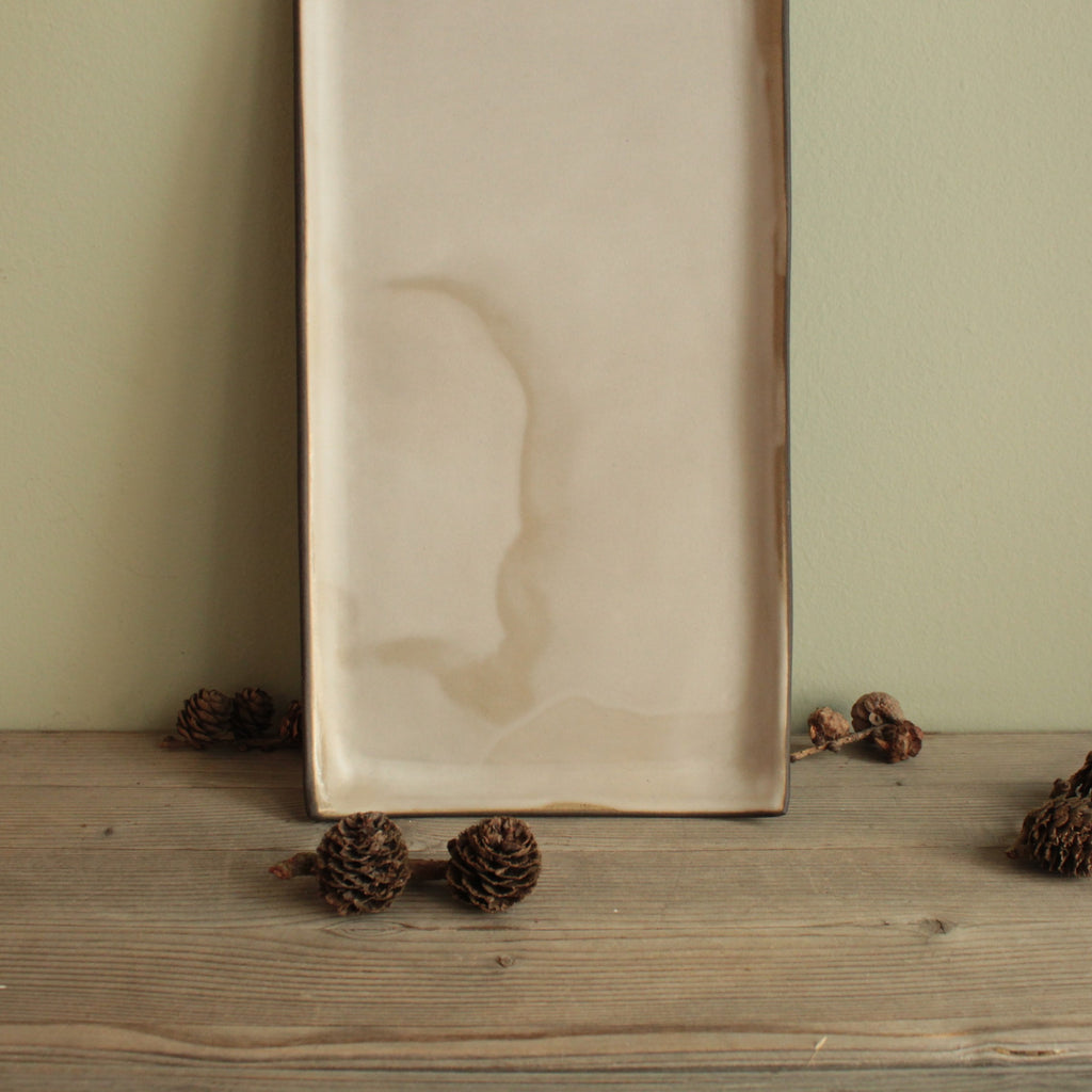 Rectangular serving platter - cream white