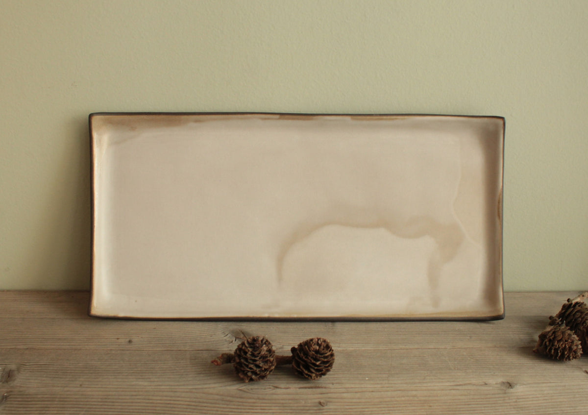 Rectangular serving platter - cream white