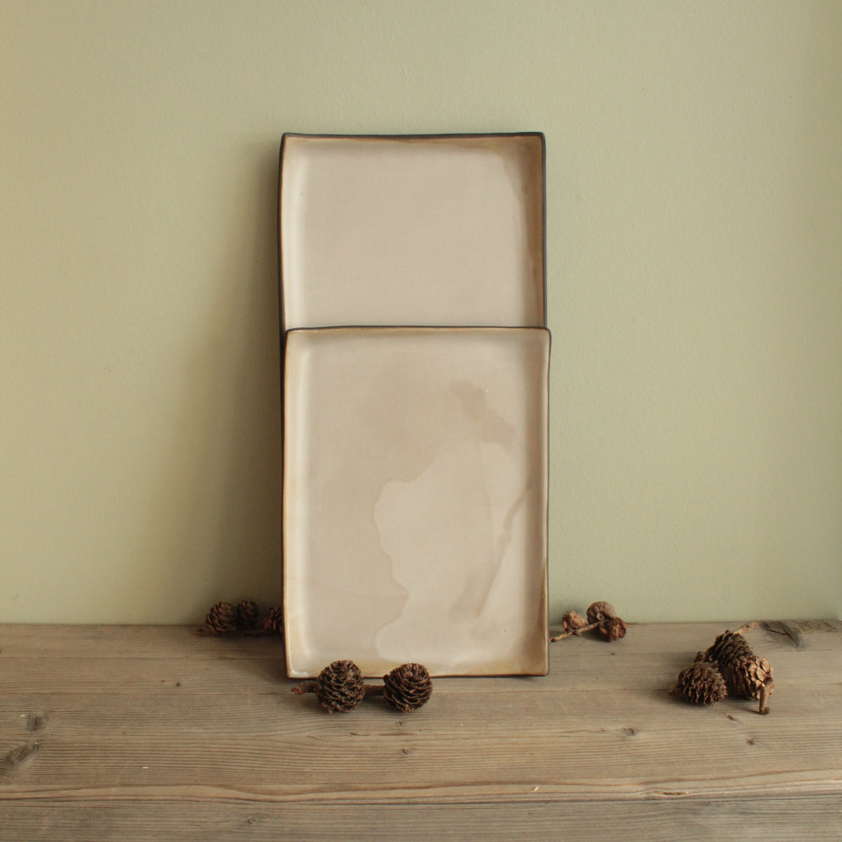 Rectangular serving platter - cream white