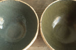 Load image into Gallery viewer, Beige bowl with ciel or green glaze
