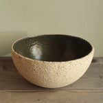 Load image into Gallery viewer, Beige bowl with ciel or green glaze
