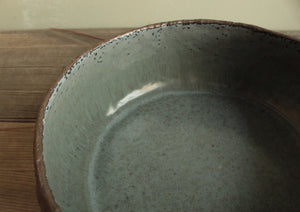 Brown and dark ciel serving bowl