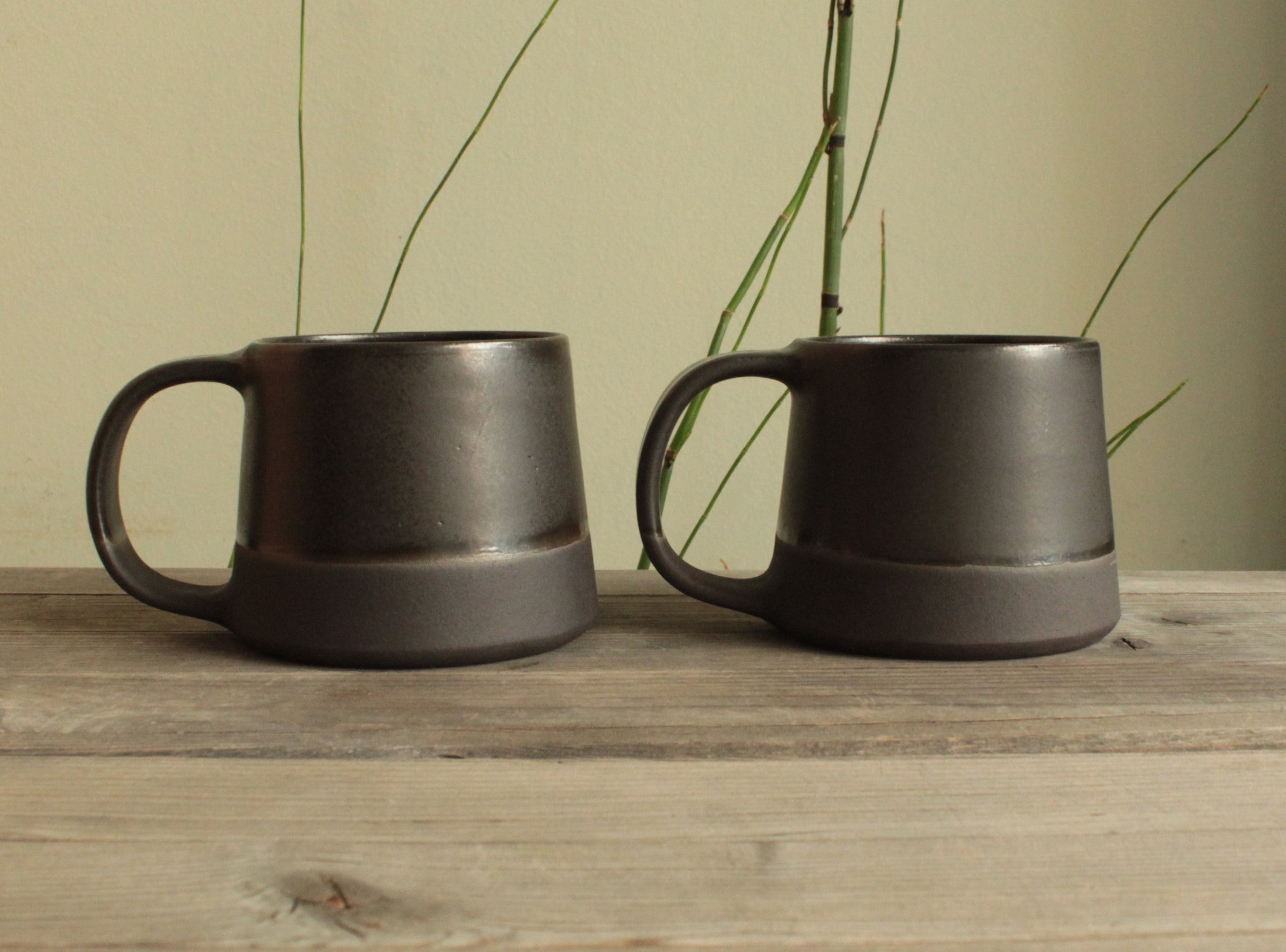 200ml Black on black mug