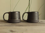 200ml Black on black mug