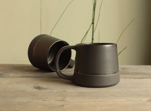 200ml Black on black mug