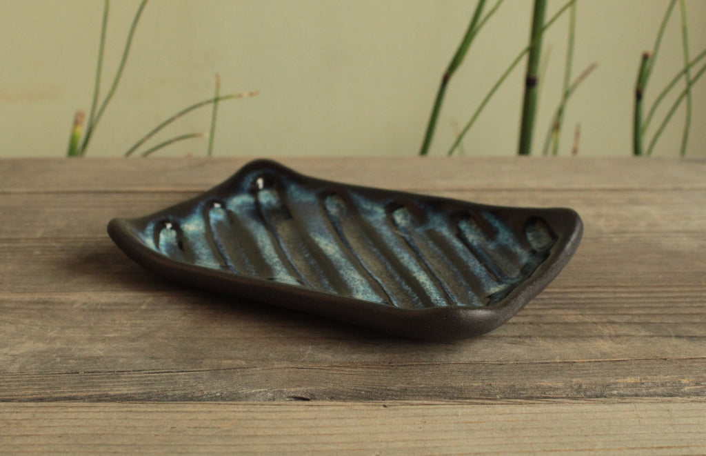 Sky blue soap dish