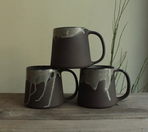 400ml Dark sage mug with drippings
