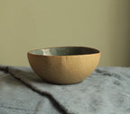 Yellow bowl with ciel glaze