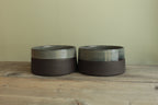 Dark sage serving bowl - small