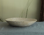 Load image into Gallery viewer, White platter/ bowl with black stones
