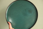 Botanical green dinner plate