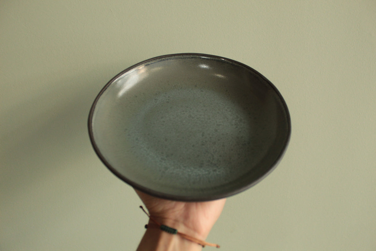 Semi-deep plate (Dark sage)