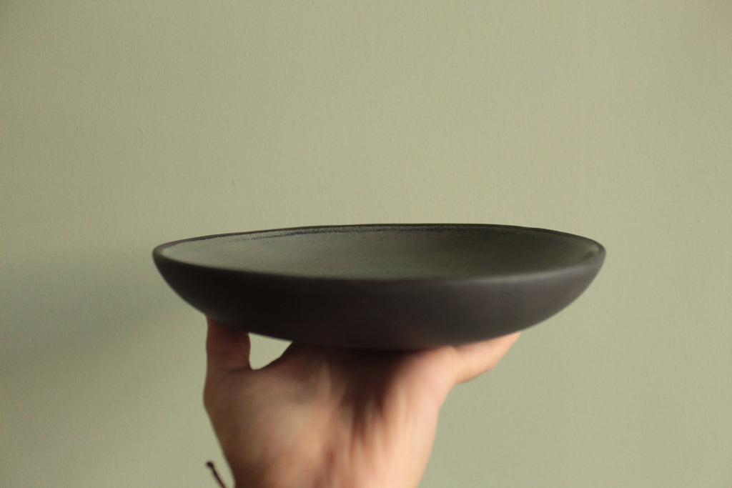 Semi-deep plate (Dark sage)
